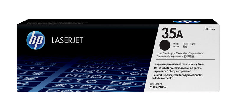 HP Original 35A LaserJet-tonerpatron, sort