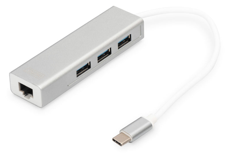 Digitus DA-70255 dockingstation USB 3.2 Gen 1 (3.1 Gen 1) Type-C Grå, Hvid