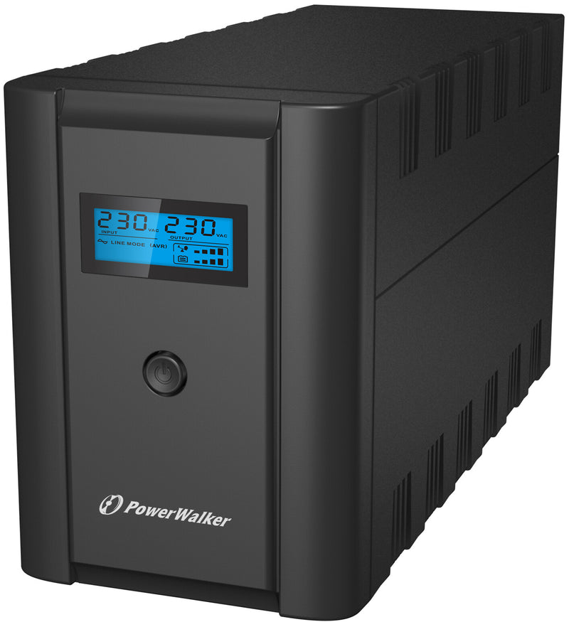 PowerWalker VI 2200 SHL Schuko UPS-enhed Interaktivt indgangsstik 2,2 kVA 1200 W 4 AC stikkontakt(er)