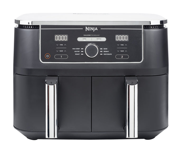 Ninja AF400EU frituregryde Dobbelt 9,5 L Enkeltstående 2470 W Varmluftsteger Sort