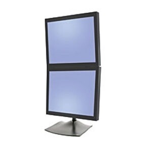 Ergotron DS Series DS100 Dual Monitor Desk Stand, Vertical 61 cm (24") Skrivebord Sort