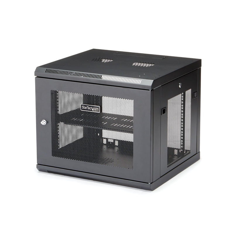 StarTech.com RK920WALM stativ 9U Vægmonteret stativ Sort