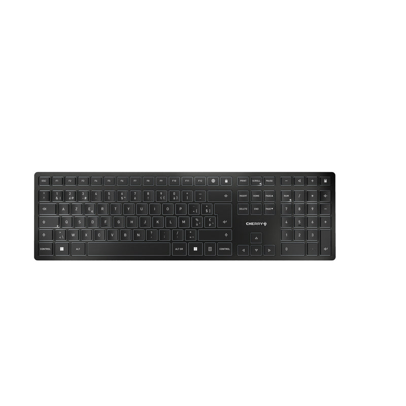 CHERRY KW 9100 SLIM tastatur Universel RF trådløs + Bluetooth Sort