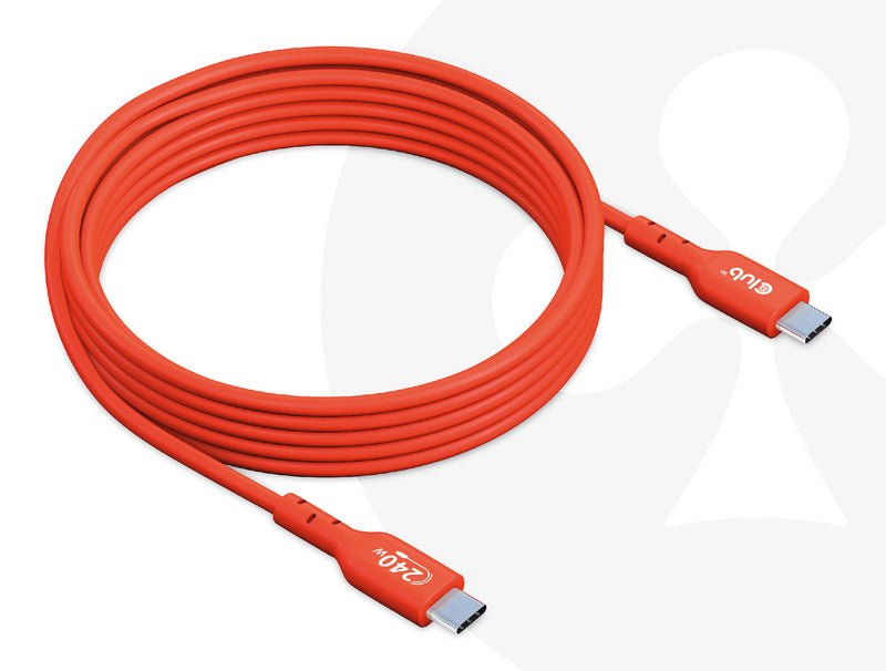 CLUB3D CAC-1573 USB-kabel USB 2.0 2 m USB C 0,48 Gbit/sek. 240 W Rød