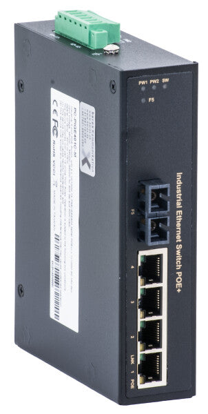 Barox PC-PIGE401C-M netværksswitch Ikke administreret L2 Fast Ethernet (10/100) Strøm over Ethernet (PoE) Sort