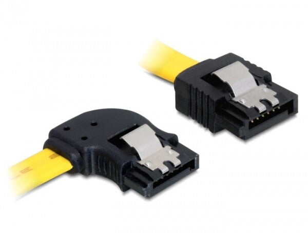 DeLOCK 0.7m SATA M/M SATA-kabel 0,7 m Gul