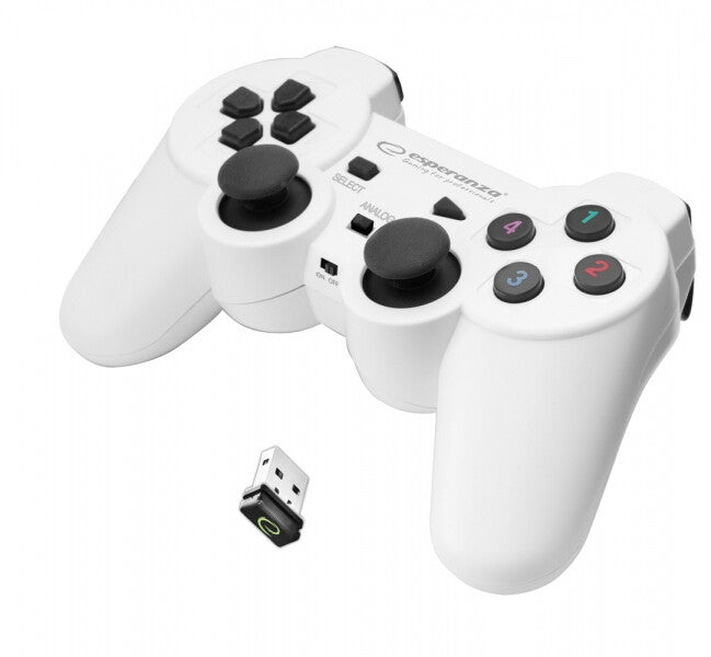 Esperanza EGG108W spil-controller Sort, Hvid RF Gamepad Analog/digital PC, Playstation 3