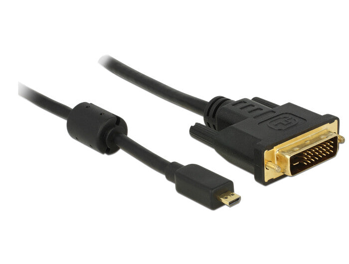 DeLOCK 83586 videokabel adapter 2 m Micro-HDMI DVI-D Sort