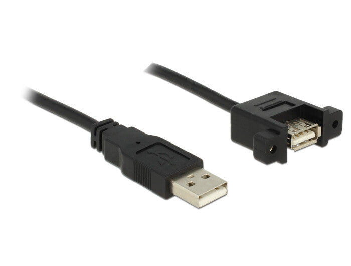 DeLOCK 1m 2xUSB2.0-A USB-kabel USB 2.0 USB A 0,48 Gbit/sek. Sort