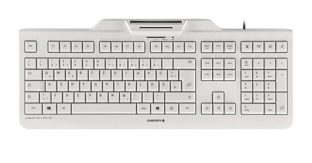 CHERRY KC 1000 SC tastatur Universel USB AZERTY Belgisk Hvid