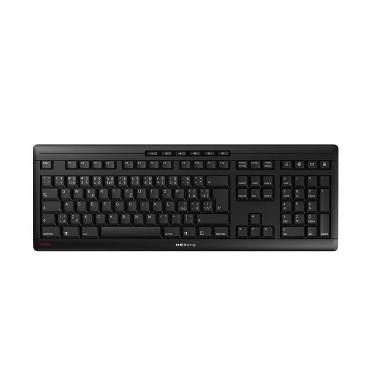 CHERRY Stream Wireless tastatur Universel RF trådløs + USB QWERTZ Tjekkisk Sort