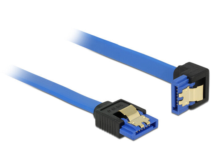 DeLOCK 85091 SATA-kabel 0,5 m SATA 7-pin Sort, Blå