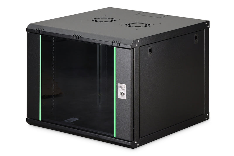 Digitus DN-19 09U-6/6-EC-SW stativ 9U Vægmonteret stativ Sort