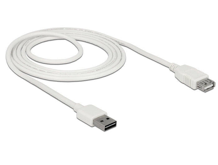 DeLOCK 85200 USB-kabel USB 2.0 2 m USB A 0,48 Gbit/sek. Hvid