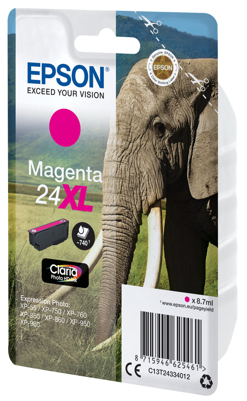 Epson Elephant C13T24334022 blækpatron 1 stk Original Magenta