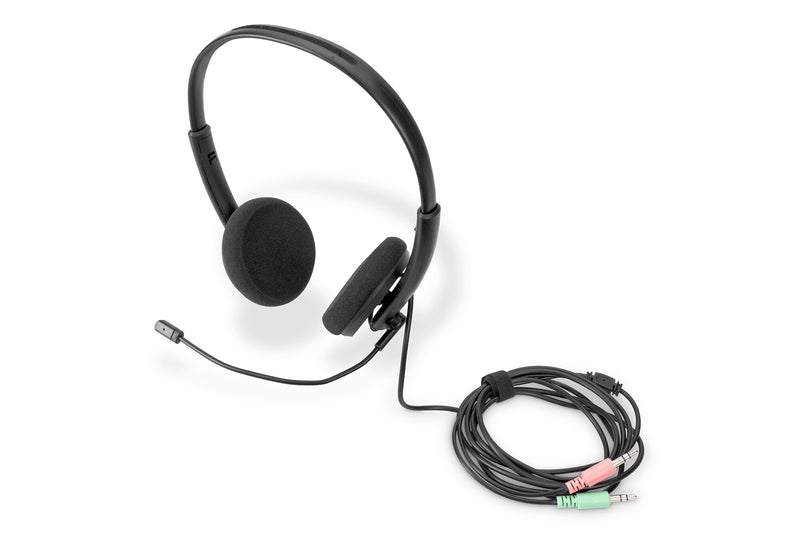 Digitus DA-12202 hovedtelefoner/headset Ledningsført Kontor/Callcenter Sort
