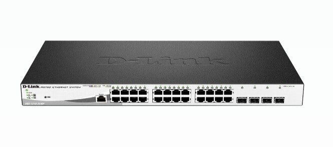 D-Link DGS-1210-28MP netværksswitch Administreret L2 Gigabit Ethernet (10/100/1000) Strøm over Ethernet (PoE) 1U Sort, Grå
