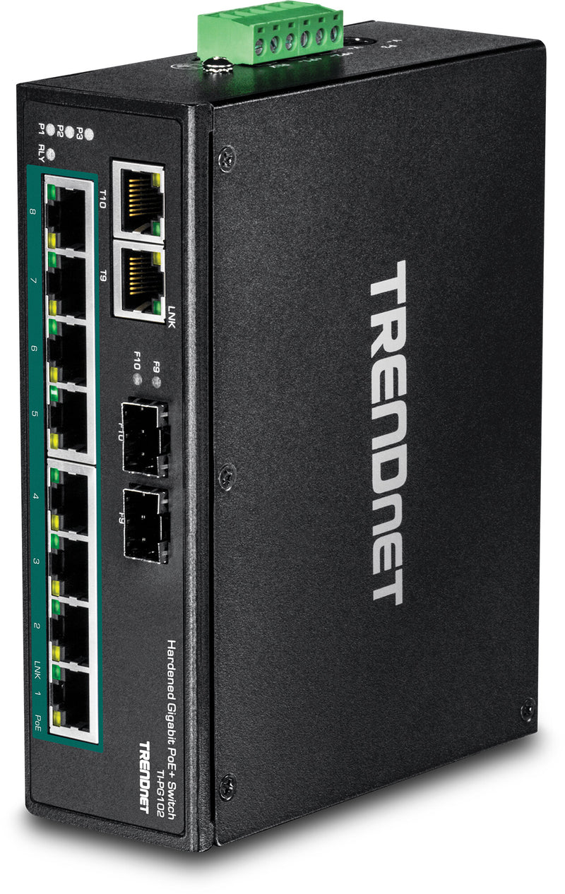 Trendnet TI-PG102 netværksswitch Ikke administreret Gigabit Ethernet (10/100/1000) Strøm over Ethernet (PoE) Sort