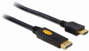 DeLOCK 82441 videokabel adapter 5 m Displayport HDMI Sort