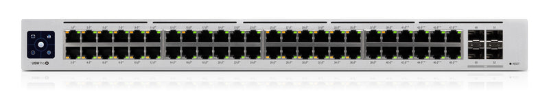 Ubiquiti UniFi Pro 48-Port PoE Administreret L2/L3 Gigabit Ethernet (10/100/1000) Strøm over Ethernet (PoE) 1U Sølv