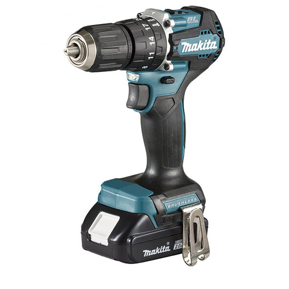 Makita DHP487RAJ bor 25500 rpm Nøglefri Sort, Turkis