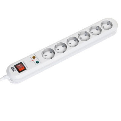 Bachmann Surge protector, 1.5m Hvid 6 AC stikkontakt(er) 250 V 1,5 m