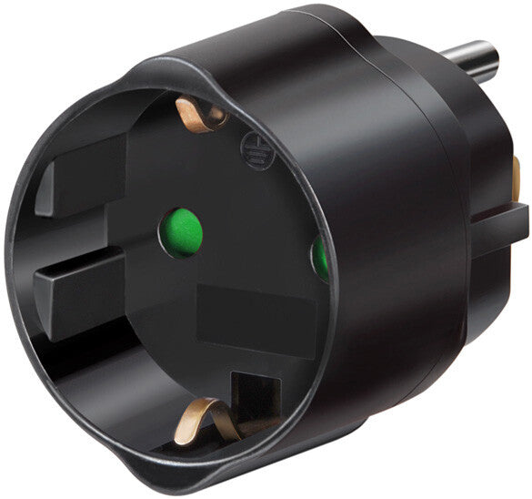 Brennenstuhl Travel Adapter strømadapter og vekselret Sort