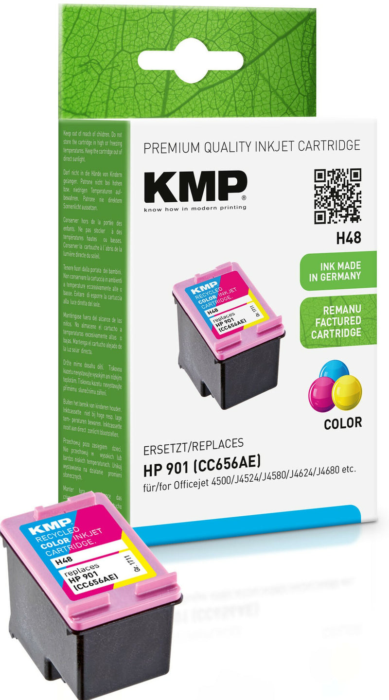KMP H48 blækpatron 1 stk Blå, Magenta, Gul