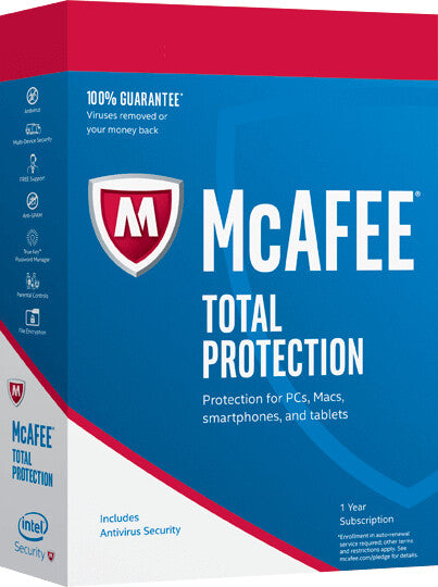 McAfee Total Protection 2018 1D 1Y Antivirus-sikkerhed Tysk 1 licens(er) 1 År