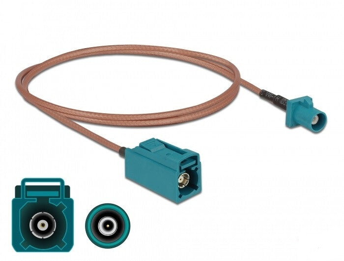 DeLOCK 90005 koaxial kabel RG-316/U 1 m FAKRA Z Beige, Grøn