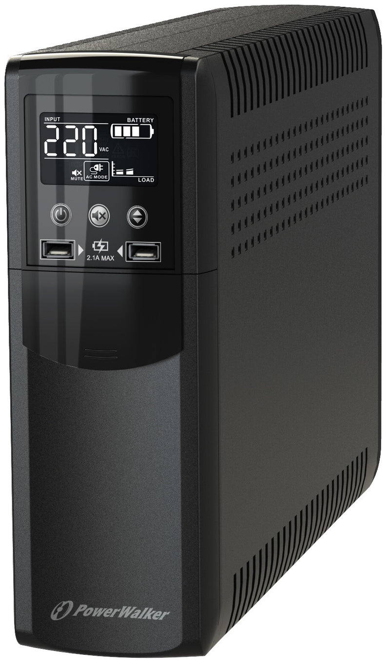 PowerWalker VI 1500 CSW FR UPS-enhed Interaktivt indgangsstik 1,5 kVA 900 W 4 AC stikkontakt(er)