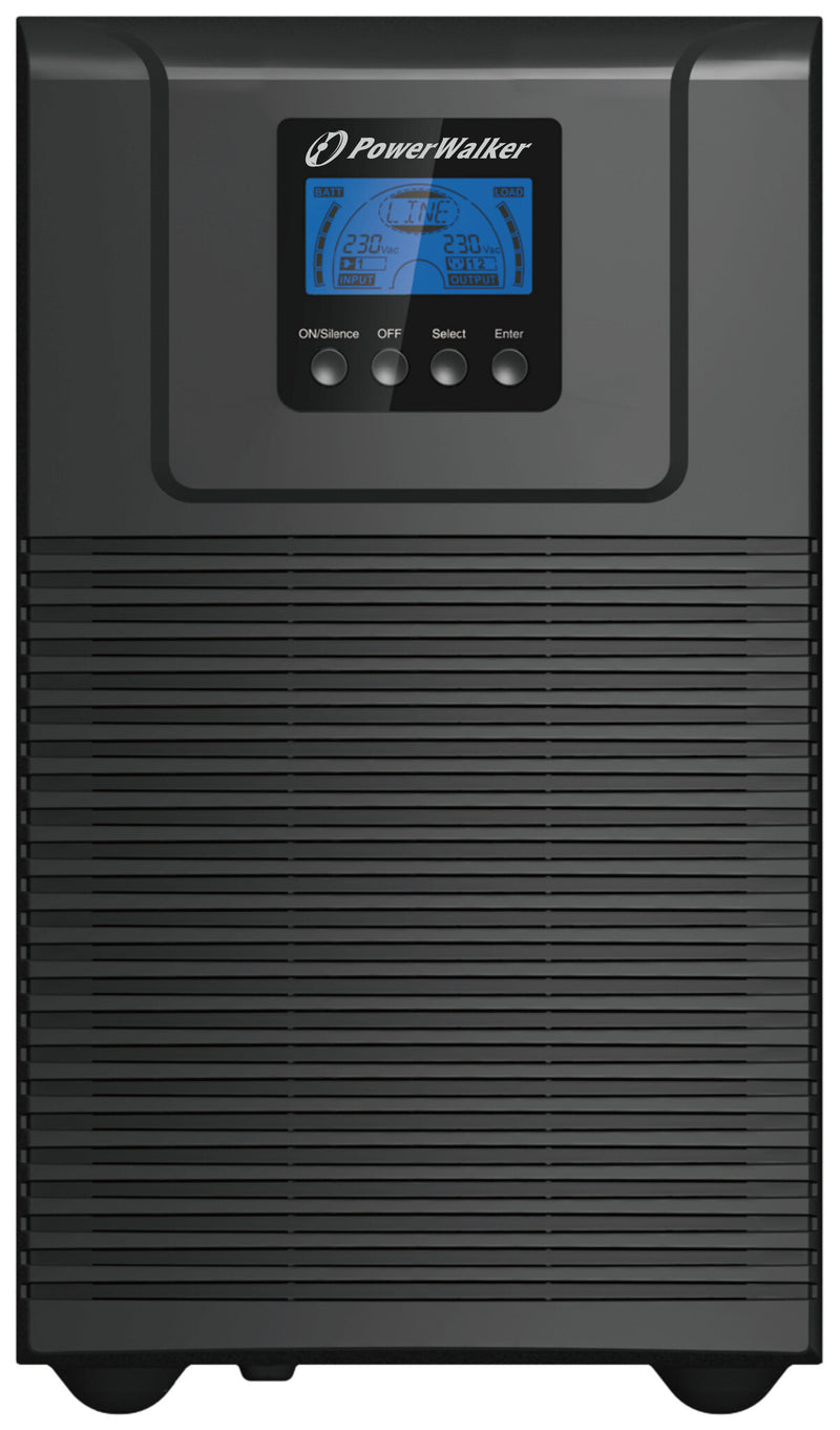 PowerWalker VFI 3000 TGB UPS-enhed Dobbeltkonvertering (online) 3 kVA 2700 W 5 AC stikkontakt(er)