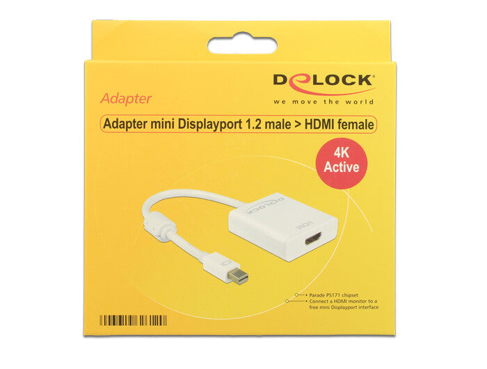 DeLOCK 62612 videokabel adapter 0,2 m Mini DisplayPort HDMI Type A (Standard) Hvid