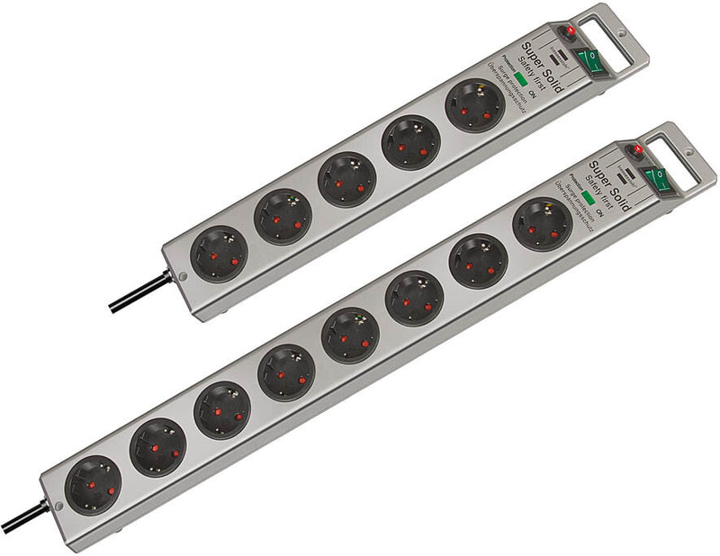 Brennenstuhl Super-Solid Surge Protection 4.500 A Sølv 8 AC stikkontakt(er) 2,5 m