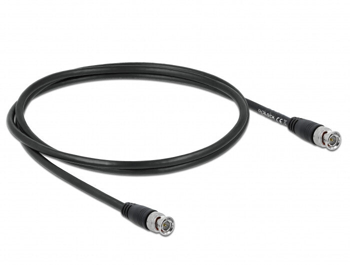 DeLOCK 80081 koaxial kabel 1 m BNC Sort