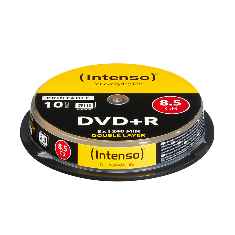 Intenso 1x10 DVD+R 8.5GB 8x Double Layer printable 8,5 GB DVD+R DL 10 stk