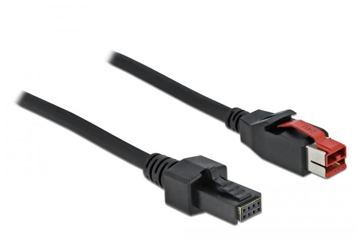 DeLOCK 85952 el-ledning Sort 3 m 2 x 4 pin mini DIN PoweredUSB