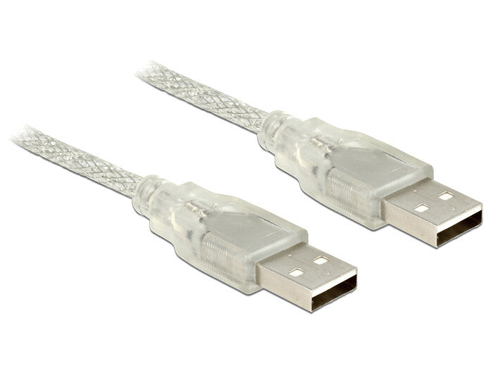 DeLOCK 0.5m, 2xUSB2.0-A USB-kabel USB 2.0 0,5 m USB A 0,48 Gbit/sek. Transparent