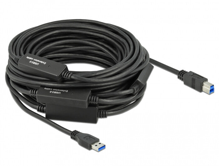 DeLOCK 85382 USB-kabel USB 3.2 Gen 1 (3.1 Gen 1) 20 m USB A USB B 5 Gbit/sek. Sort