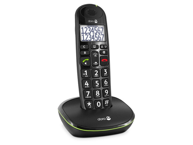 Doro PhoneEasy 110 DECT telefon Nummervisning Sort