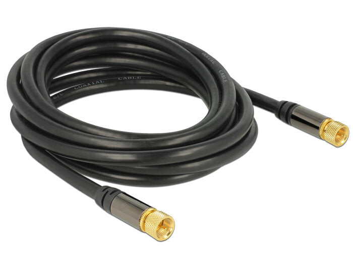 DeLOCK 88920 koaxial kabel RG-6/U 3 m F Sort