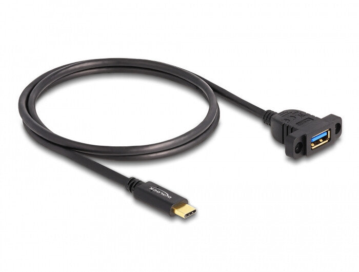 DeLOCK 87826 USB-kabel USB 3.2 Gen 2 (3.1 Gen 2) 1 m USB C USB A 10 Gbit/sek. Sort