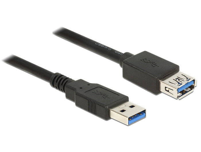 DeLOCK 85054 USB-kabel USB 3.2 Gen 1 (3.1 Gen 1) 1 m USB A 5 Gbit/sek. Sort
