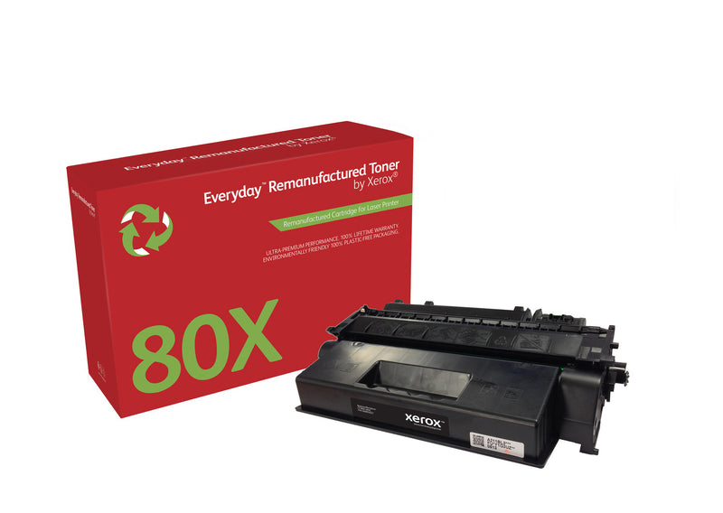 Everyday™ Mono Remanufactured Toner by Xerox compatible with HP 80X (CF280X), Høj kapacitet