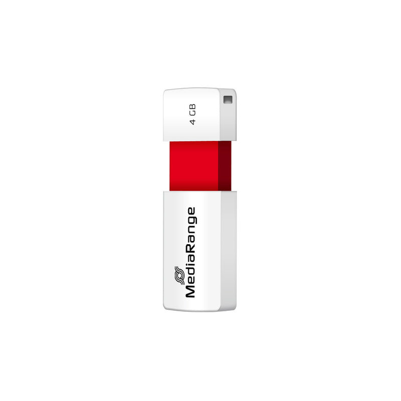 MediaRange MR970 USB-nøgle 4 GB USB Type-A 2.0 Rød, Hvid