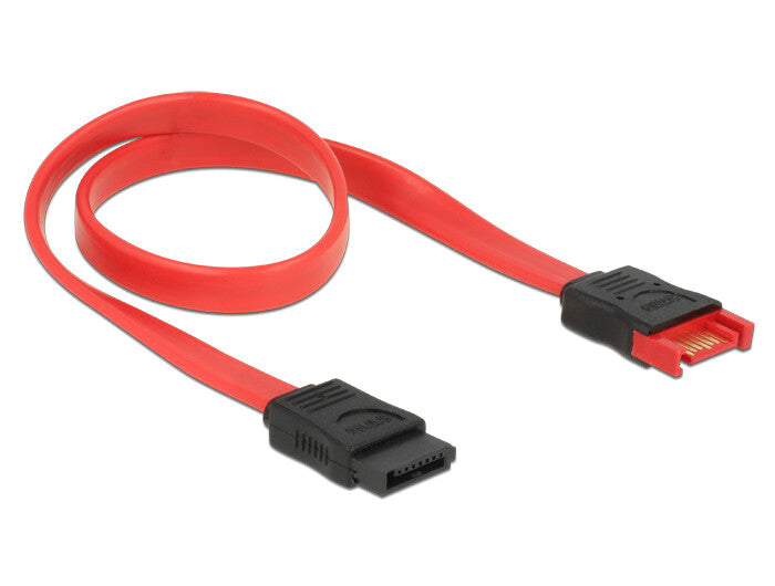 DeLOCK 83953 SATA-kabel 0,3 m SATA 7-pin Sort, Rød