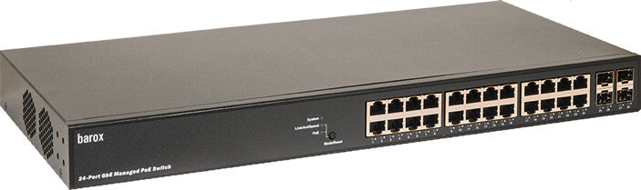 Barox RY-GSP22-26/370 netværksswitch Ikke administreret L2 Gigabit Ethernet (10/100/1000) Strøm over Ethernet (PoE) Sort