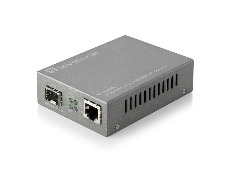 LevelOne FVS-3800 netværksomformer til medie 100 Mbit/s Grå