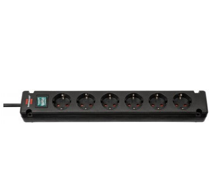 Brennenstuhl 1150650316 stikdåse 3 m 6 AC stikkontakt(er) Indendørs Sort