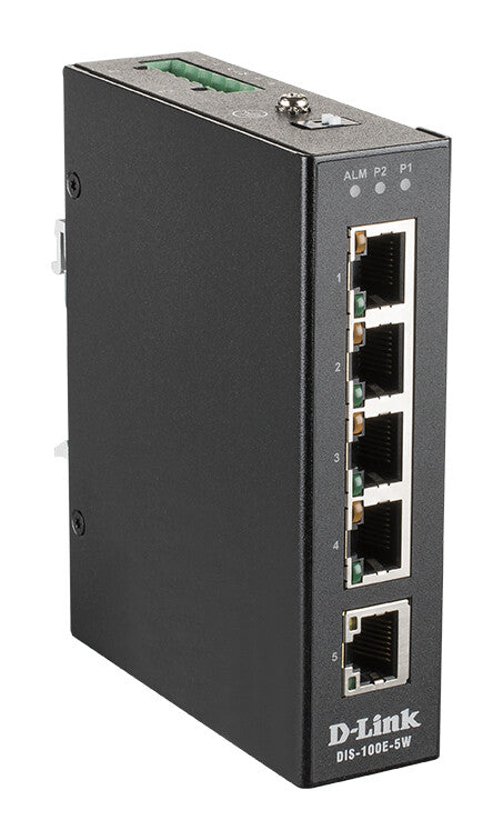 D-Link DIS-100E-5W netværksswitch Ikke administreret L2 Fast Ethernet (10/100) Sort